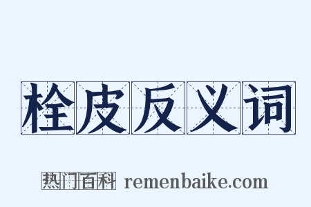 栓皮反义词是什么意思的图片